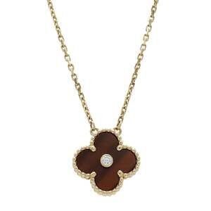 Van Cleef & Arpels Alhambra Necklace in 18K Gold with Bullseye, 1 Diamond, 20...